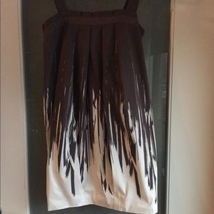 BCBG maxazria strapless off white and mauve dress